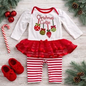 Koala Kids Christmas Baby Girl Outfit 18M Tutu Romper